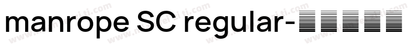 manrope SC regular字体转换